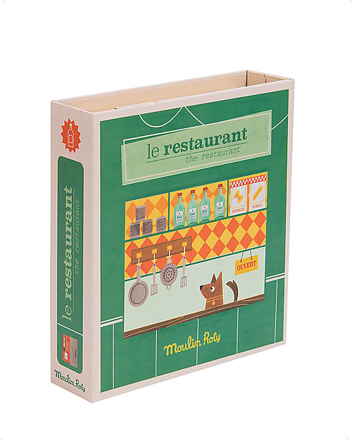 Moulin Roty Cofanetto Vado al Ristorante - Les Coffret Metiers - Essere un Ristoratore Far finta di