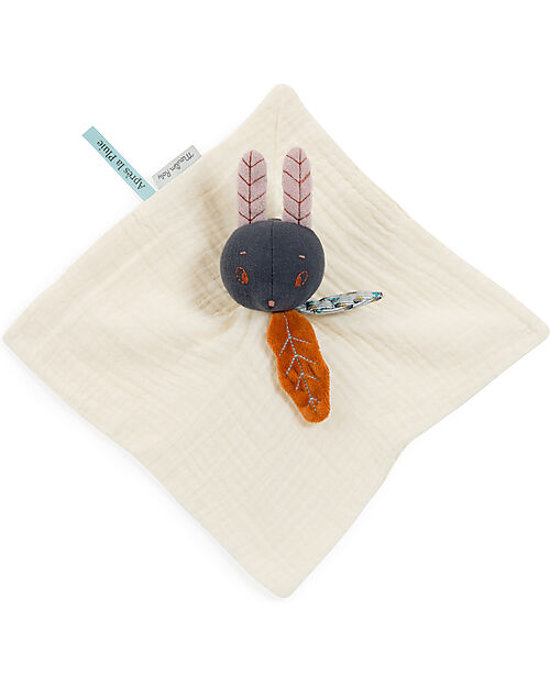 Moulin Roty Doudou Coniglio Luna - Panna - Cotono Biologico e Lino Doudou