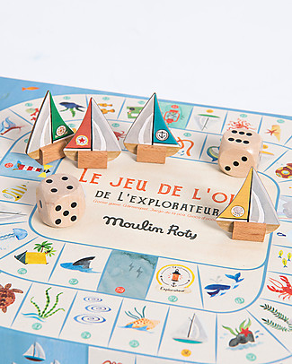 Moulin Roty Gioco da Tavola Il Gioco dell'Oca versione Esploratore Giochi da Tavolo