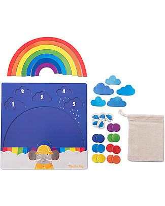 Moulin Roty Gioco dei Colori - Les Popipop - Crea l'Arcobaleno! Giochi da Tavolo
