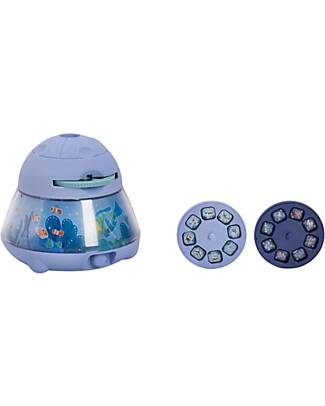 Moulin Roty Il Proiettore degli Animali Marini - Include 3 Dischi da 8 Diapositive - USB Giochi per Inventare Storie