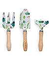 Moulin Roty Kit 3 Attrezzi da Giardino - Verde e Bianco - Manici in Legno Giochi da Giardinaggio