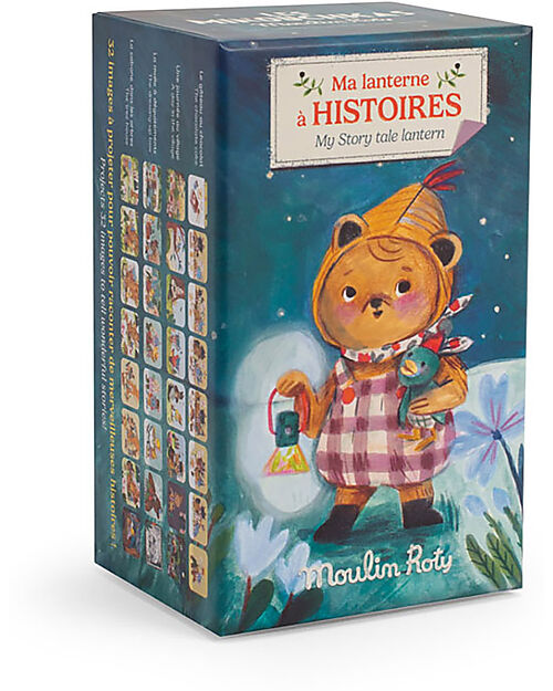 Moulin Roty Lanterna Raccontastorie 3 in 1 - Les Minouchkas - 32 Immagini da Proiettare Giochi per Inventare Storie