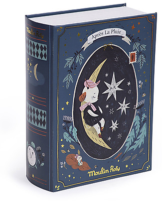 Moulin Roty Libro della Buonanotte - Après la Pluie - con Peluche Peluche