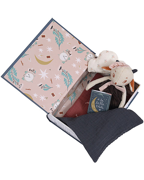 Moulin Roty Libro della Buonanotte - Après la Pluie - con Peluche Peluche