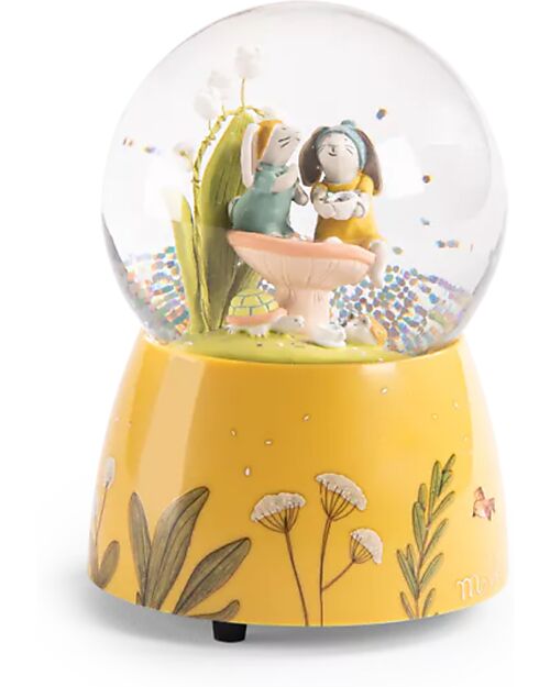 Moulin Roty Palla di Neve Musicale - I Tre Coniglietti Carillon