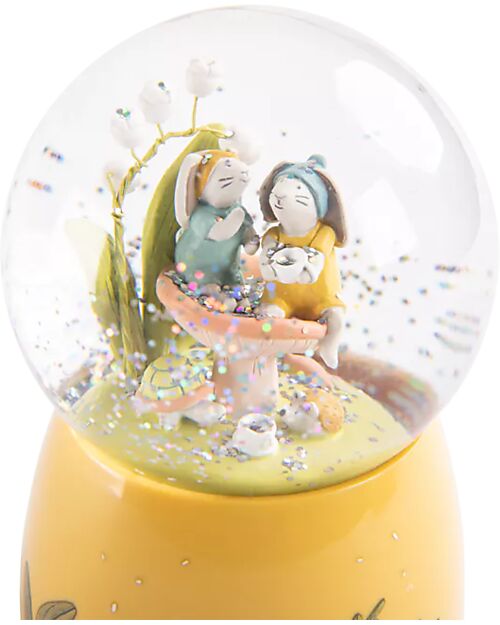 Moulin Roty Palla di Neve Musicale - I Tre Coniglietti Carillon