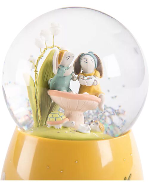 Moulin Roty Palla di Neve Musicale - I Tre Coniglietti Carillon