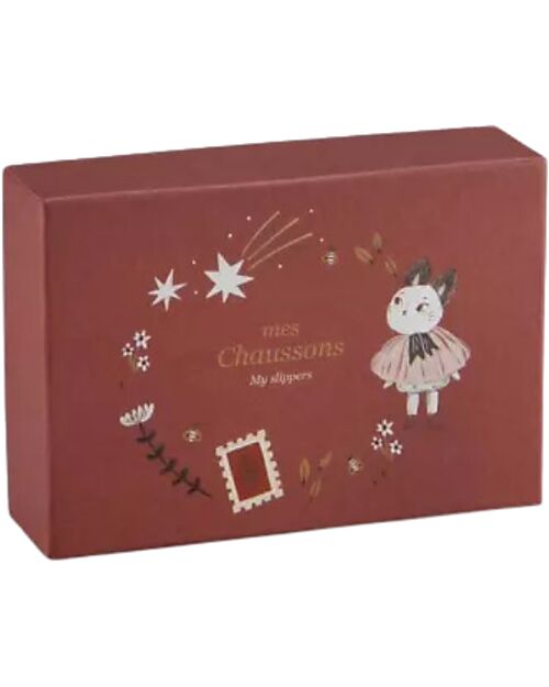 Moulin Roty Pantofole in Morbida Pelliccia - Topo - Panna - 0-6 Mesi Pantofole