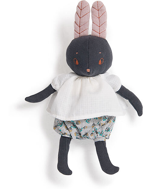 Moulin Roty Peluche Coniglio Luna - Blu e Rosa - Cotone Biologico e Lino Pupazzi