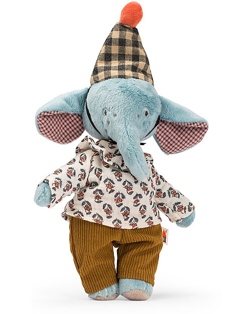Moulin Roty Peluche Elefante Pablo - Les Minouchkas - 25 cm - Cotone Peluche