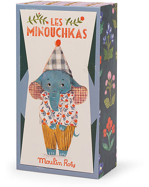 Moulin Roty Peluche Elefante Pablo - Les Minouchkas - 25 cm - Cotone Peluche