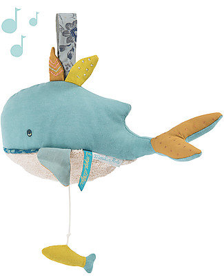 Moulin Roty Peluche Musicale Balena Josephine, Le Voyage d'Olga - 25 cm Sonagli