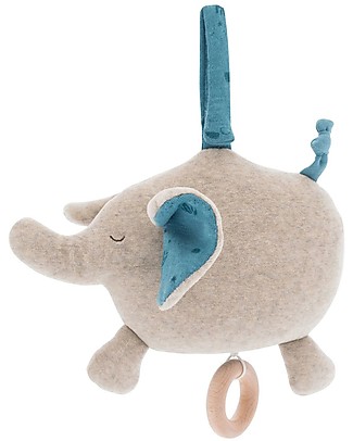 Moulin Roty Peluche Musicale Elefante - Sous Mon Baobab - 23 cm Giochi Per Neonati_