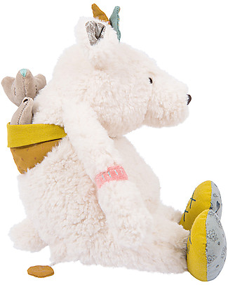 Moulin Roty Peluche Musicale Orso Bianco Pom - Le Voyage d'Olga - 30 cm Peluche