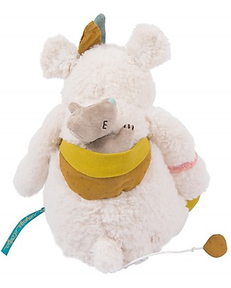 Moulin Roty Peluche Musicale Orso Bianco Pom - Le Voyage d'Olga - 30 cm Peluche