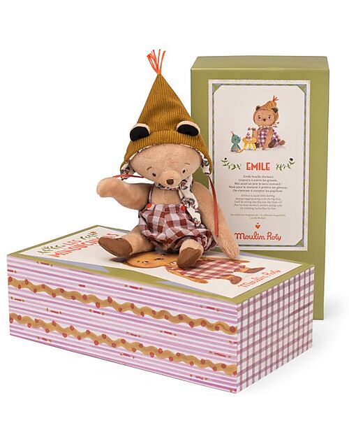Moulin Roty Peluche Orsetto Emile - Les Minouchkas - 23 cm - Cotone Peluche