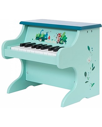 Moulin Roty Pianoforte Elettrico Bimbi - dans la Jungle - con 6 Spartiti! Strumenti Musicali