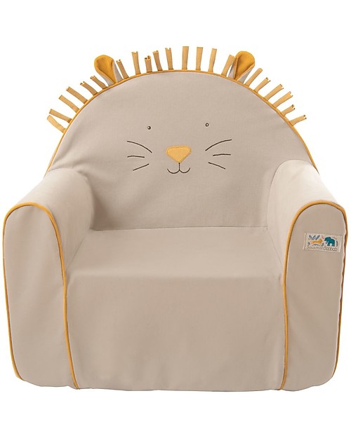 Moulin Roty Poltrona Leone Bambini Sfoderabile e Lavabile - 48x37x43 cm Sedie