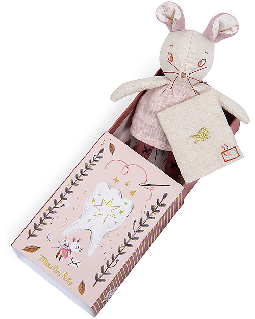 Moulin Roty Scatola con Topolino Porta dentini - Aprés la Pluie - per Denti da Latte Contenitori Portaoggetti