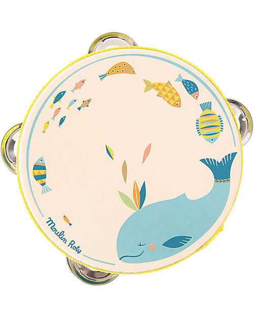 Moulin Roty Tamburello Bimbo, Le Voyage d'Olga - Per Imparare il Ritmo! Strumenti Musicali