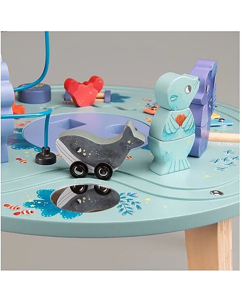 Moulin Roty Tavolo Attività - Les Aventures de Paulie - Legno Incastri in Legno