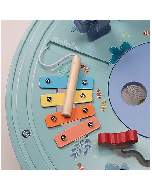 Moulin Roty Tavolo Attività - Les Aventures de Paulie - Legno Incastri in Legno