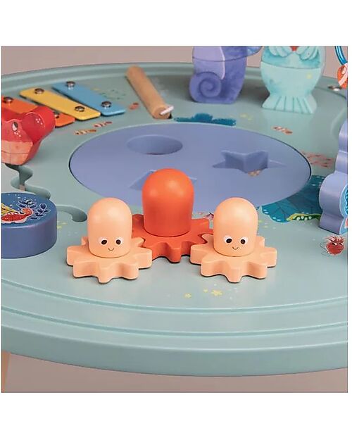 Moulin Roty Tavolo Attività - Les Aventures de Paulie - Legno Incastri in Legno