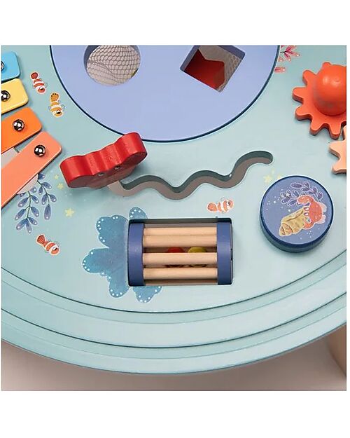 Moulin Roty Tavolo Attività - Les Aventures de Paulie - Legno Incastri in Legno