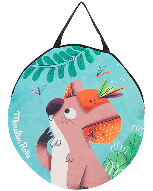 Moulin Roty Tenda Gioco - Giungla - Turchese - con Borsa - 104 x 140 cm Tende Gioco