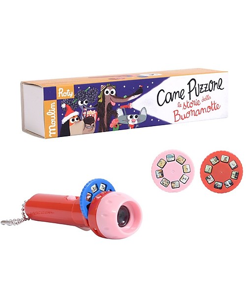 Moulin Roty Torcia Proietta Storie - Cane Puzzone - Storie della Buonanotte Giochi per Inventare Storie