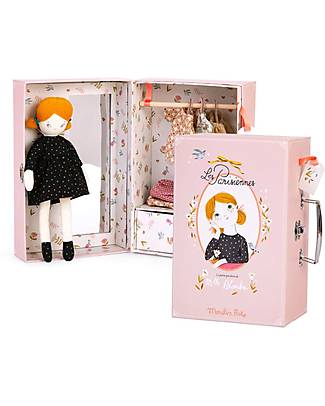 Moulin Roty Valigetta Armadio con Bambola e Vestiti - Les Parisennes Accessori Bambole