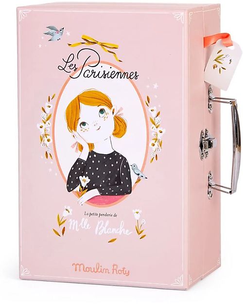 Moulin Roty Valigetta Armadio con Bambola e Vestiti - Les Parisennes Bambole