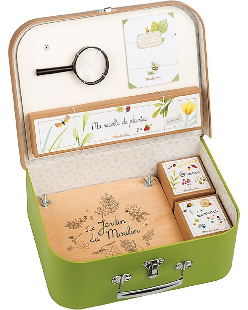 Moulin Roty Valigetta Botanista - Tutto l'occorrente per conoscere e amare le piante! Giochi da Giardinaggio