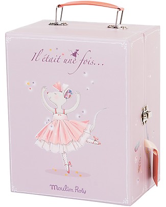 Moulin Roty Valigetta da Ballerina, il était une Fois - Include un Peluche e 3 tùtù Accessori Bambole