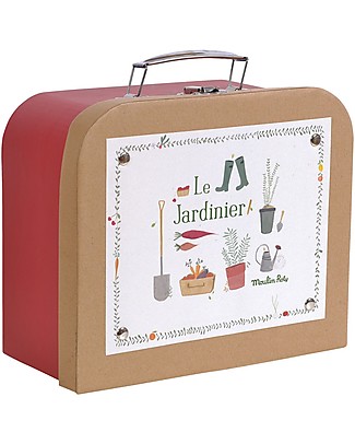 Moulin Roty Valigetta da Giardiniere, Le Jardin - Contiene 9 Accessori! Giochi Da Esterno_