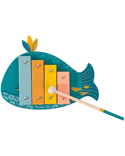 Moulin Roty Xilofono Balena - Le Voyage d'Olga - dai 18 Mesi Strumenti Musicali