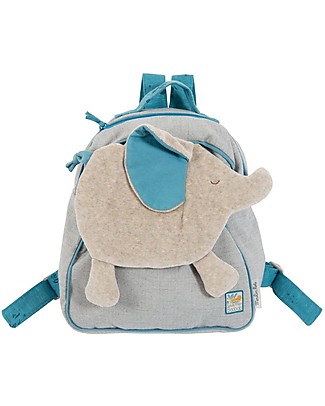 Moulin Roty Zainetto Morbido Elefante Bergamote - Sous mon Baobab - dai 3 anni Zainetti