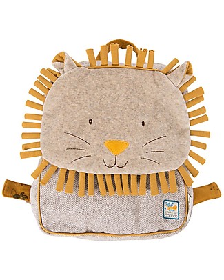 Moulin Roty Zainetto Morbido Leone Paprika - Sous mon Baobab - dai 3 anni Zainetti