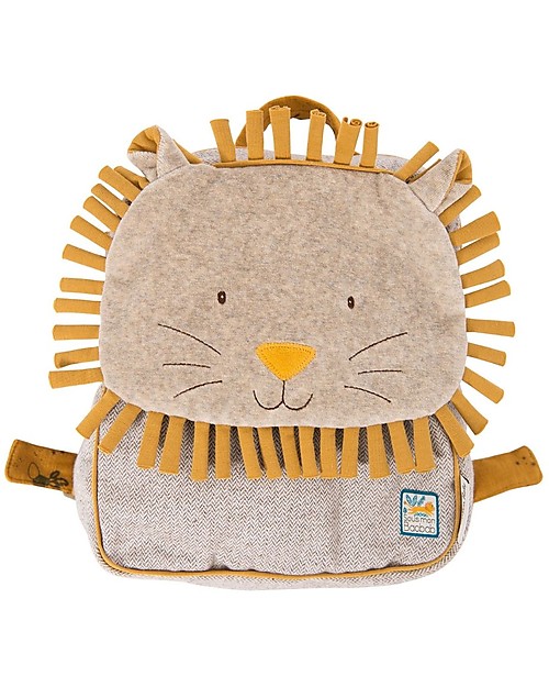 Moulin Roty Zainetto Morbido Leone Paprika - Sous mon Baobab - dai 3 anni Zaini Asilo