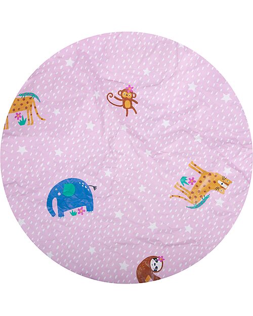 Mr.Tiggle Mantella Impermeabile - Animali Rosa - con Zip Frontale Impermeabili