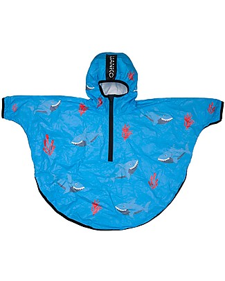 Mr.Tiggle Mantella Impermeabile - Squalo Blu Sciarpe e Mantelle