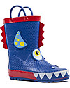 Mr.Tiggle Stivali da Pioggia in Gomma, Foderati in Cotone - Drago Blu Stivali Pioggia