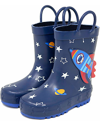 Stivali da pioggia per bambini con targhetta con logo HUGO BOSS Bambino Scarpe Stivali Stivali di gomma 