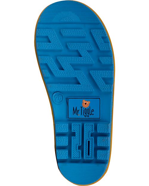 Mr.Tiggle Stivali da Pioggia in Gomma - Foderati in Cotone - Trattore Stivali Pioggia