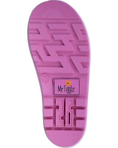 Mr.Tiggle Stivali da Pioggia in Gomma - Foderati in Cotone - Unicorno Cuori Stivali Pioggia