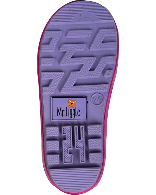 Mr.Tiggle Stivali da Pioggia in Gomma, Foderati in Cotone - Unicorno Stellato Stivali Pioggia