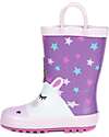 Mr.Tiggle Stivali da Pioggia in Gomma - Foderati in Cotone - Unicorno Stelle Stivali Pioggia