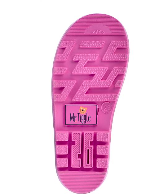 Mr.Tiggle Stivali da Pioggia in Gomma - Foderati in Cotone - Unicorno Stelline Stivali Pioggia