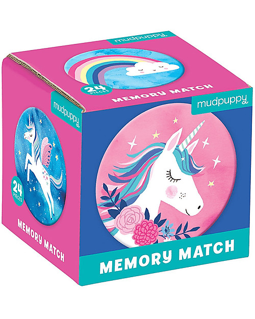 Mudpuppy Gioco Memory Magico Unicorno, 24 pezzi - Sviluppa Memoria e Concentrazione Memory